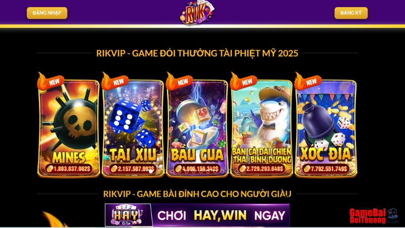 Sân chơi thu hút khách hàng đông đảo tìm đến nhờ sở hữu hệ thống game chơi đa dạng